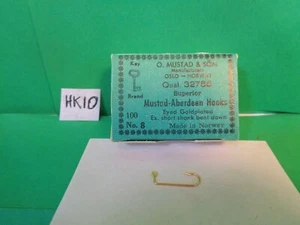 Ganchos Mustad Gold Aberdeen, #32755 Talla 8, 100 Cuentas, 1 Caja (Nuevos) - Imagen 1 de 7