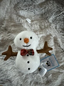 Jellycat Festive Folly Snowman Stuffed Animal Plushie Tree Ornament Charm NWT - Picture 1 of 2
