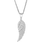 Sterling Silver Angel Wing Pendant Necklace, 18 Inch