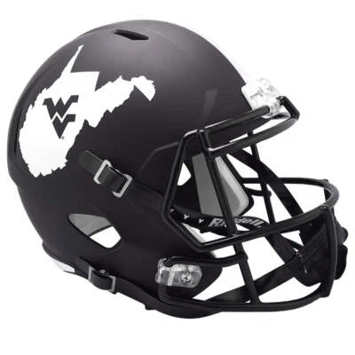 West Virginia Mountaineers Coal Rush Speed Full Size Replica Football Helmet - Image 1 of 4