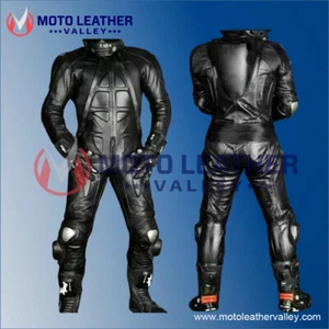 Brand New Double Zip Men One Piece Motorcycle Racing Suit Available in All Sizes - Picture 1 of 5