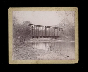c1900 Eisenbahnbrücke bei Farmer, New York, Interlaken, Alton Switzer Fotografie - Bild 1 von 2