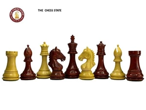 The Derby Knight Staunton Pattern Chess Pieces Only-Double Weighted Budrose Wood - Picture 1 of 9