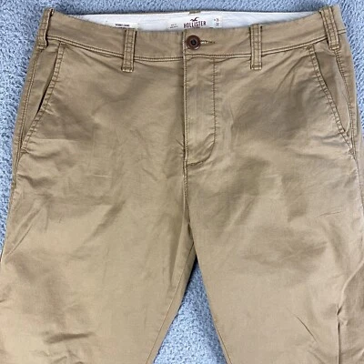 Hollister Pants Mens 31x32 Brown Skinny Chino Epic Flex Stretch Preppy Casual - Image 1 of 4