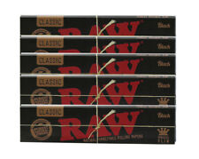 10 Packs Raw Classic Black King Size Natural Unrefined Rolling Papers