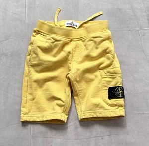 Stone Island Junior Kids Age 3 Years Yellow Bermuda Shorts With Patch - Picture 1 of 11
