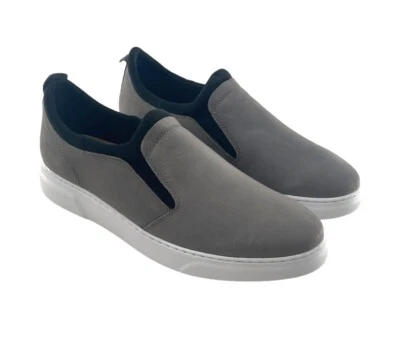 Samuel Hubbard Hombres Zapatos 10.5 Vuelo Sin Cordones M1620-329 Gris Claro Nobuck Mocasines Foto 1 de 4