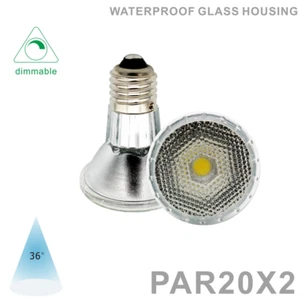 Glass Led Spot Light Bulb PAR20 9W 110V E26 Lamp Base Dimmable Waterproof 38° - Picture 1 of 9