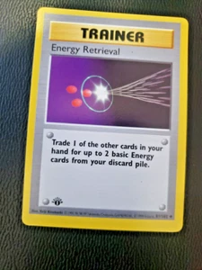 1999 Pokemon Base 1st Edition #81 Energy Retrieval Pokémon Game CCG - Picture 1 of 4