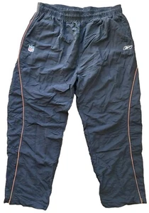 Vintage Reebok Cincinnati Bengals Baggy Wide Leg Nylon Pants 2XL XXL Ankle Zip - Picture 1 of 10