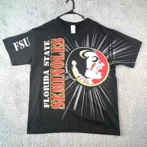 Camisa De Colección FSU XL Enorme Sunburst Circle Logo Florida State Seminoles Camiseta Nueva Con Etiquetas - Imagen 1 de 8