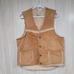 Vintage Swagger Echtleder Weste Sherpa gefüttert Wildleder, Größe M. Made In USA.  - Bild 1 von 6