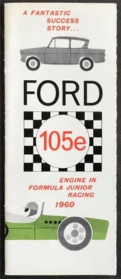 FORD 105E ENGINE Formula Junior Racing Car Sales Brochure 1961 #03431/161 Lotus - Image 1 of 4
