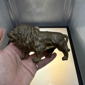 Vintage Metall Löwe Münzbank Mid Century goldfarben - Bild 1 von 5