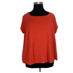 ModCloth 3X Watermelon Red Short Sleeve Top T-Shirt Retro 50s - Picture 1 of 7