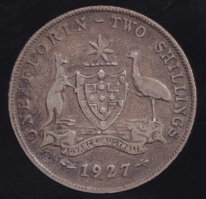 Australia 1927 One Florin 2/- George V - Fine - Picture 1 of 3