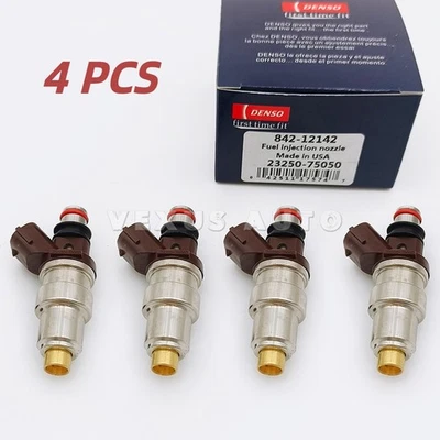4X DENSO Fuel Injector For 1995-2000 Toyota Tacoma 4Runner T100 2.7L 23250-75050 - Imagem 1 de 4