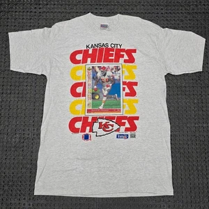 VTG Kansas City Chiefs Upper Deck Derrick Thomas T-Shirt Men's XL 1993 Gray NFL - Picture 1 of 14