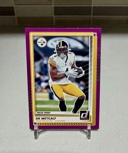 2025 Donruss DK Metcalf Press Proof Purple Steelers - Picture 1 of 2