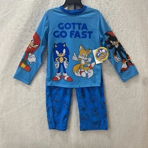 Sonic The Hedgehog Pajamas Kids Unisex Blue 4-5, 6-7, 8 Long Sleeve Lightweight - Picture 1 of 24