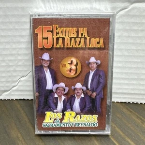 Los Razos de Sacramento Y Reynaldo 15 EXITOS Pa La Raza Loca Cassette New Sealed - Imagen 1 de 4
