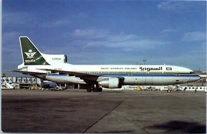 Saudi Arabian Airlines Lockheed TriStar L1011-200 Airplane Postcard - Picture 1 of 2
