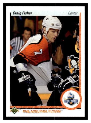 1990 Upper Deck #155 Craig Fisher - Philadelphia Flyers SR, RC, UER - Image 1 of 2