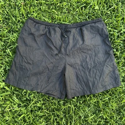 Vintage 90s Active Club Shorts Mens XL Black Nylon Athletic Running Pockets - Image 1 of 4