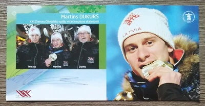 B551 Martins Dukurs LVA Skeleton Autogrammkarte original signiert - Bild 1 von 2