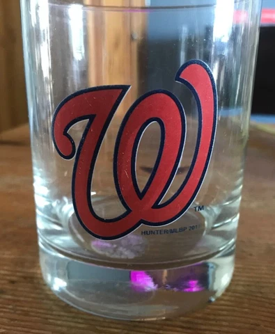 Vintage WASHINGTON NATIONALS Drinking Glass - MLB Baseball Nats Cover