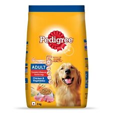 Pedigree Adult Dry Dog Food, Chicken & Vegetables Flavour, 3kg Pack