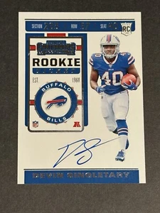 Boleto de novato Panini Contenders Devin Singletary 2019 autógrafo automático #137 Bills - Imagen 1 de 3