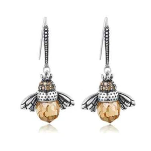 Bumble Bee/ Queen Bee 925 sterling silver earrings #NEW# - Picture 1 of 10