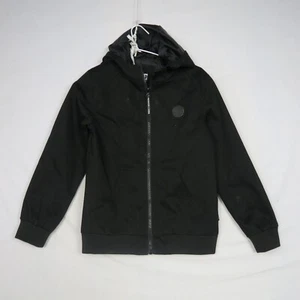 DC Shoes Womens Denim Jacket 10(AU) or Small Black Full Zip Hoodie Skate - Picture 1 of 10
