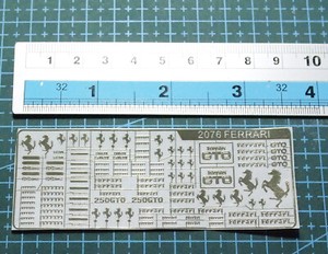 1/18 1/12 1/24 1/20 1/43 chrome(metal) decals Ferrari (golden) 2076