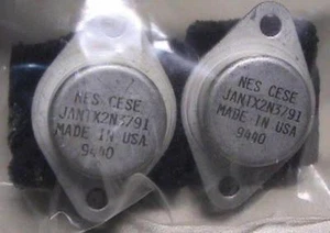 2 SET NES JANTX2N3791 60V 10A SILIKON EPITAXIE BASIS PNP HOCHLEISTUNGSTRANSISTOREN - Bild 1 von 1