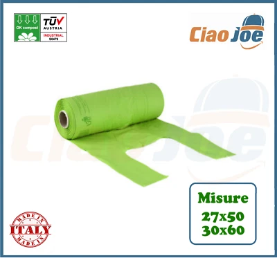 Rotoli Shopper Biodegradabili 22X50 / 30X60 Buste A Rotolo Verde Ortofrutta - Immagine 1 di 4