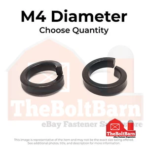 M4 Class 12 High Collar Split Lock Washer Plain (Pick Quantity) - Picture 1 of 7