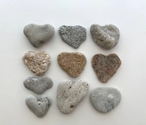 10 Piedras Naturales de Playa en Forma de Corazón 1.5-2" Love Rocks Guijarro Arte Artesanía #V6B EE. UU. - Imagen 1 de 14