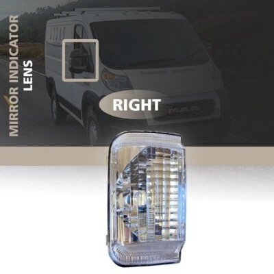 Lente indicadora espelho lateral Ram Promaster branca lado direito do passageiro 2019 2022 - Imagem 1 de 4