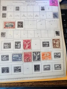 Pagina album 14 francobolli Guyana inglese figlio come da foto - Foto 1 di 4
