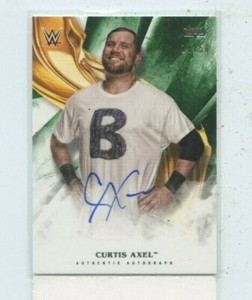 CURTIS AXEL 2019 Topps WWE Undisputed Green On Card Auto Autograph #D /50 WWE