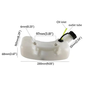 White Gas Fuel Tank For Tractor Ride on Mower Mini Bike Go Kart 47cc 49cc - Picture 1 of 7