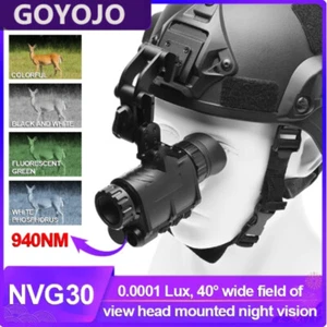 NVG30+Helmet Night Vision Monocular Wide View 40° 940nm IR WIFI Digital Starligh - Picture 1 of 18
