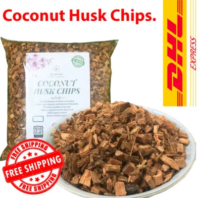 Coconut Husk Chips Orchids Anthurium Growing Dry Organic Media Fiber Coco Coir. - Image 1 of 4