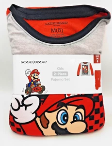 New Boys  MARIO KART Flannel Pajamas 2 piece Sleep wear Set Size 8 - Picture 1 of 4