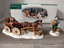 DEPT 56 New England Village Series Load Up The Wagon 56630 Retired 2 piece Set