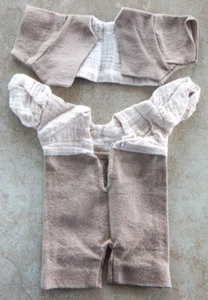 Doll Clothes Set Romper Jacket Beige Brown Cute - Picture 1 of 3