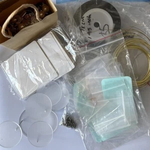 Jewellery Making Kit, Earring Displays, Plastic Bags And x3 Mini Displays - Picture 1 of 3