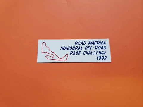 Road America Dash Plaque 1992 Off Road Races, Elkhart Lake Wis Cover
